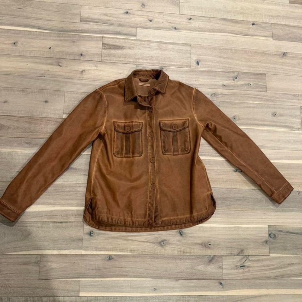 Max studio leather shirt Sz S woman's
